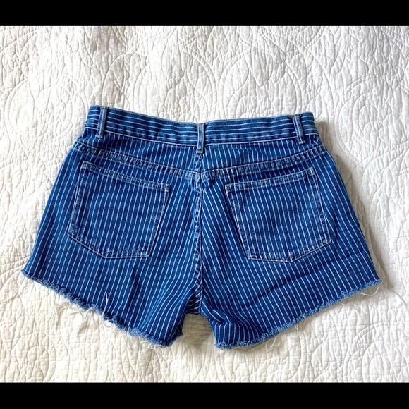 VINTAGE Engineer Stripe Cutoff Shorts 🚂 - Picture 2 of 7